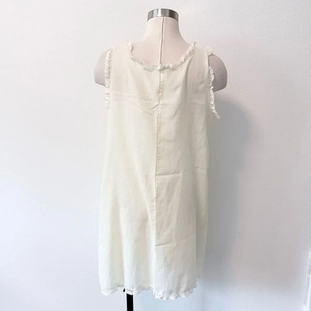 Vintage GayMode Penny’s Yellow Floral Embroidered Mini Dress Nightgown Slip Medi - Picture 4 of 7